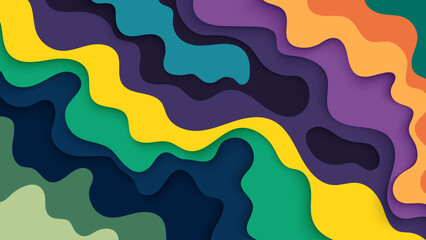 Abstract colorful background with fluid and wavy pattern design