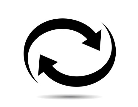 Circular Recurring Arrows Symbol.