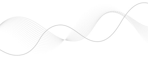 A clean, minimalist abstract background featuring two flowing, wavy line patterns in subtle gray, creating an elegant, modern, and serene design on a bright white surface.