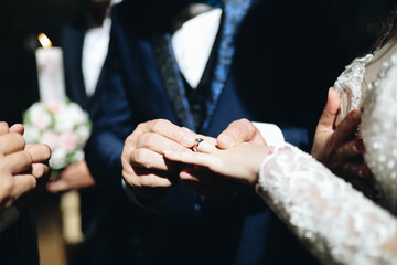 bride and groom hands