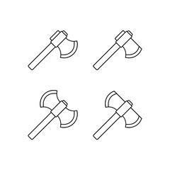 Axe Vector Icon Illustration On Isolated Background.	