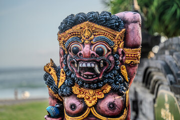 Temples in Indonesia with statues