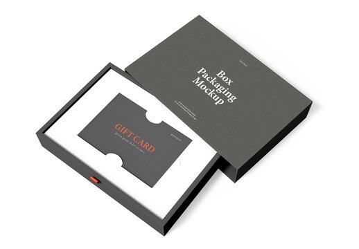 Gift Box Packaging Mockup Template