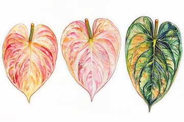 Beautiful Collection of Colorful Leaf Illustrations in Artistic Style for Nature Lovers