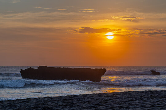 Sunset at Canggu beach in Bali