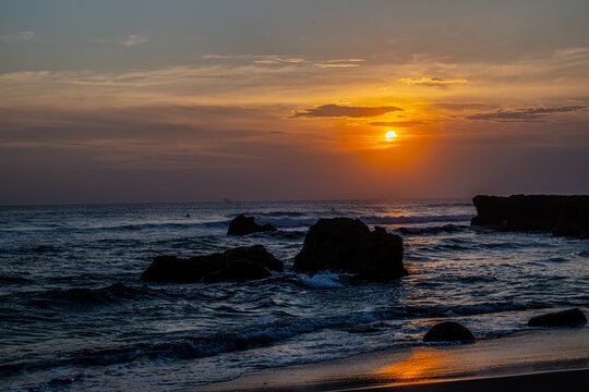 Sunset at Canggu beach in Bali