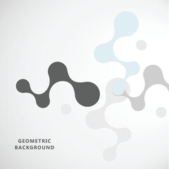 Fototapeta na wymiar Abstract molecular geometry with fluid shapes. Vector background
