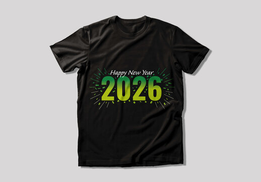 Happy New Year 2026 T Shirt Design