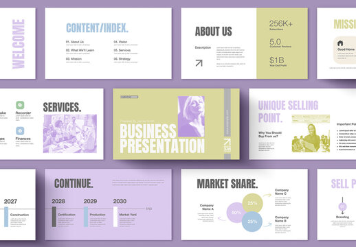 Minimal Business Presentation Template Slide Deck