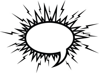 Comic book speech bubble explosion burst retro style vector