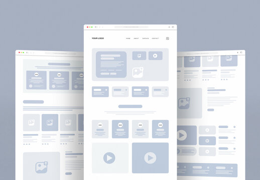 Modern Landing Page Wireframe Template