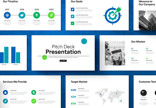 Professional Pitch Deck Presentation Template for Business and Startup Growth