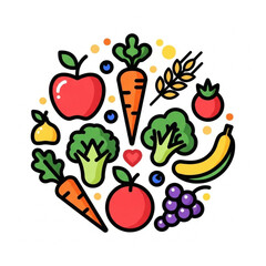 healthy food vector design