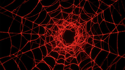Spooky Red Spider Web