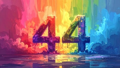 Colorful abstract number 44