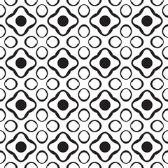 Abstract Black Oval Geometric Vector Pattern Illustration