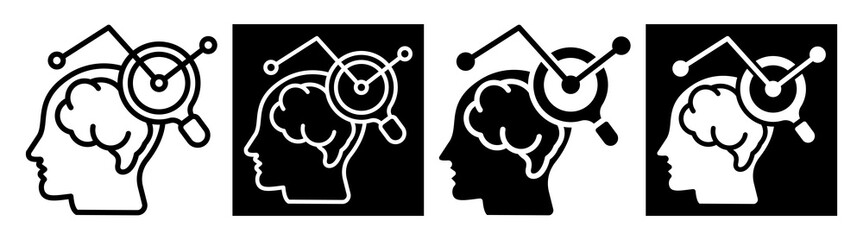 Exploring Mind Icon Outline & Glyph Style Collection Set