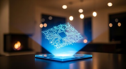Holographic Microchip Projection in Modern Room technology