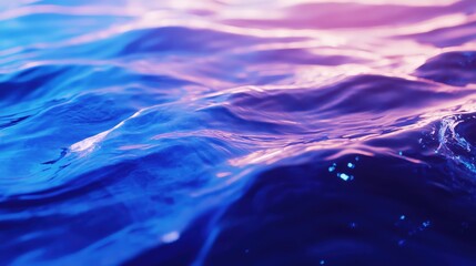 Blue and purple abstract ocean water waves