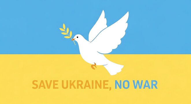 A simple flag design with a dove