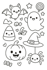 Cartoon helloween illustration vector design