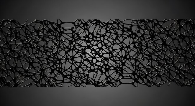 Abstract black network pattern on dark gray background