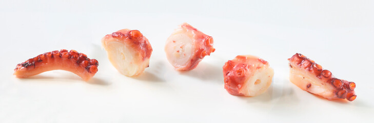 Meeresfrüchte, Tintenfisch, fisch, oktopus, stücke