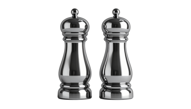 Salt and Pepper Shakers isolated on transparent background
