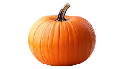 Obraz premium Orange Pumpkin with Stem isolated on a transparent background