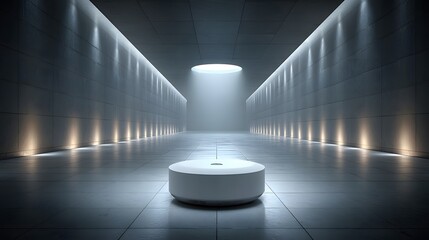 empty entertainment space smart projector modern clean background