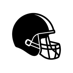 Naklejka premium football helmet icon black silhouette vector illustration on transparent background