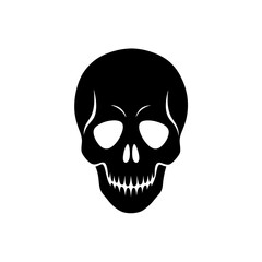 Fototapeta premium skull icon black silhouette vector illustration on transparent background
