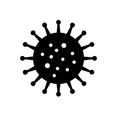 virus icon icon black silhouette vector illustration on transparent background