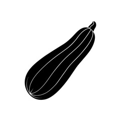 zucchini icon black silhouette vector illustration on transparent background