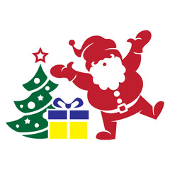 Jolly Santa Christmas Scene