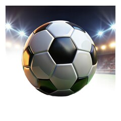 Fototapeta premium 3d classic soccer ball with stadium lights