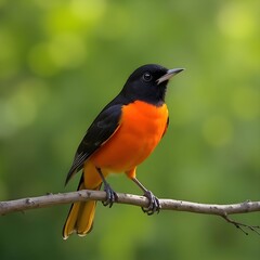 Fototapeta premium Scarlet minivet (Pericrocotus speciosus) is a small passerine bird.