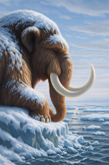 流氷で眠るマンモス