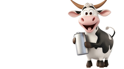Cartoon dairy cow transparent background
