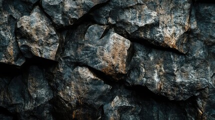 Dark gray rock surface showing natural texture