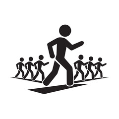 Personal Growth and Leadership Evolution Silhouette