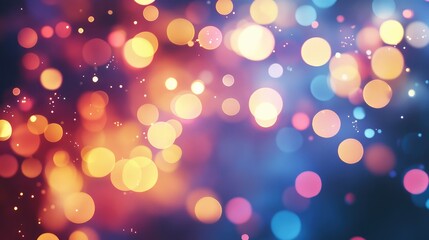 Obraz premium Colorful bokeh lights creating festive abstract background
