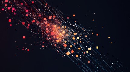 Fototapeta premium Digital network connecting data points, big data concept