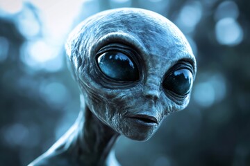 Grey alien looking, extraterrestrial life concept, sci fi theme