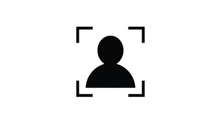 Person icon in focus for user profile
