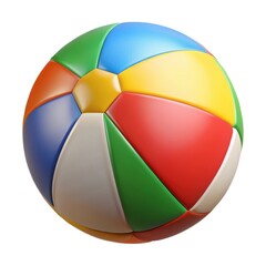 Fototapeta premium 3d colorful beach ball with vibrant panels