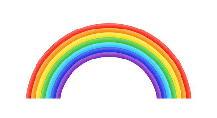 Obraz premium Isolated rainbow arc, symbol of hope, diversity, and vibrant joyful color representation