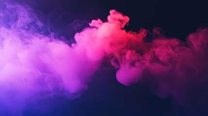 Fototapeta premium Abstract smoke cloud expanding with colorful vibrant gradients
