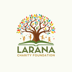Obraz premium Larana charity foundation abstract tree vector illustration