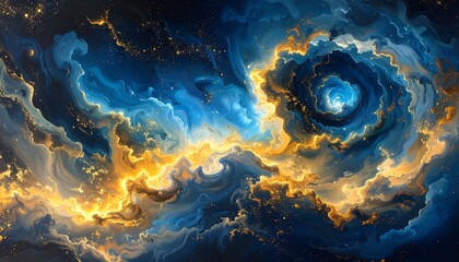 Abstract swirling celestial nebula